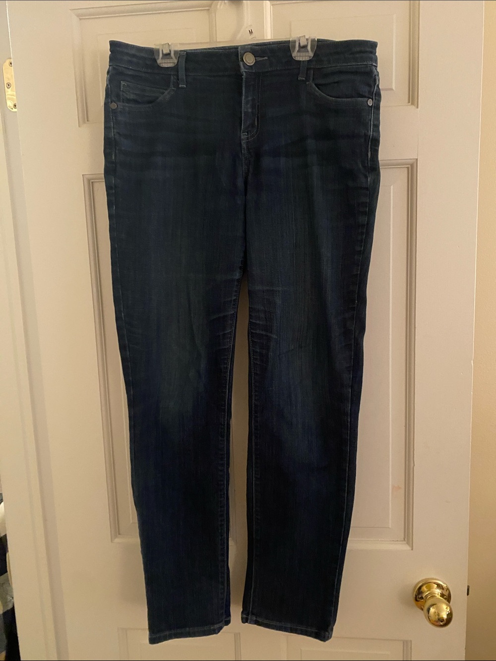 Simply Vera Vera Wang Women's Dark Indigo Straight-Leg Jeans